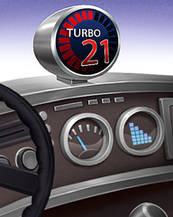 Red Lining Badge - Turbo 21 HD