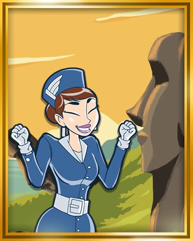 Easter Islands Extended Stay Coach Badge - Jet Set Solitaire