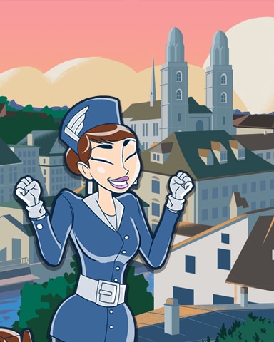 Zurich Coach Badge - Jet Set Solitaire