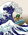 Hokusai The Great Wave of Kanagawa Super Secret Badge