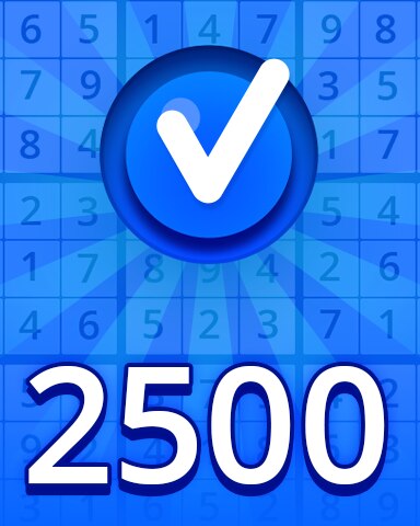 Pogo Daily Sudoku Beginner 2500 Puzzles Badge