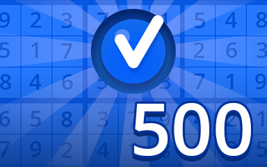 Beginner 500 Badge - Pogo Daily Sudoku