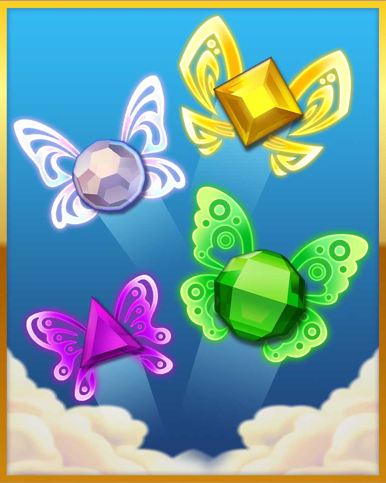 Pretty Wings Badge - Bejeweled Stars