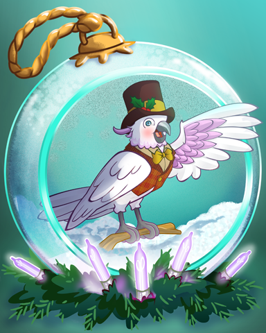 Mahjong Sanctuary Caroling Cockatoo Badge