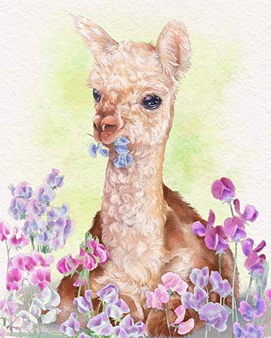 Claire Hart: Secret in the Shadows Llama Animals with Blooms Badge