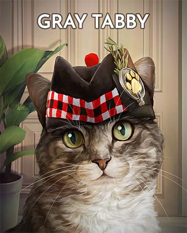 Gray Tabby Cats In Hats Badge - Jungle Gin HD