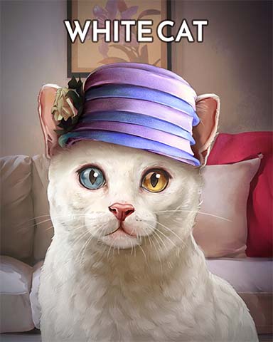 White Cats In Hats Badge - Tri-Peaks Solitaire HD