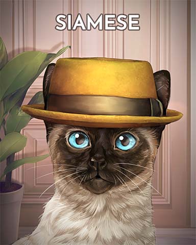 Siamese Cats In Hats Badge - Spades HD