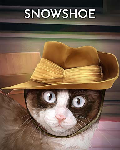 Snowshoe Cats In Hats Badge - Tri-Peaks Solitaire HD