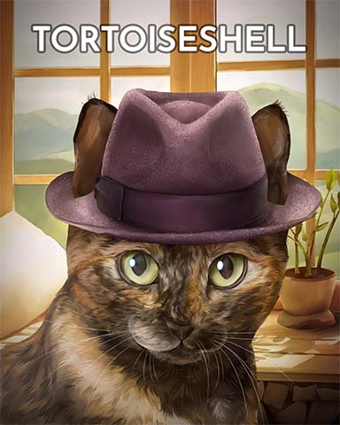Tortoiseshell Cats In Hats Badge - Word Whomp HD