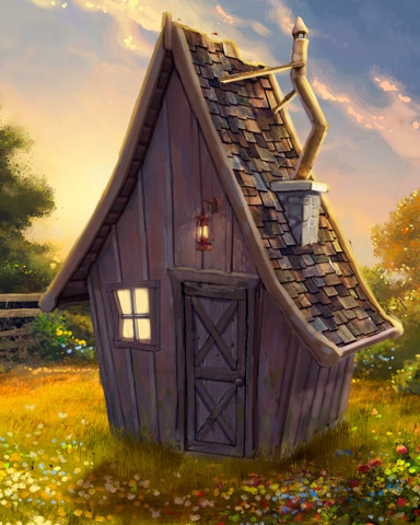 Crooked House Colorful Sheds Badge - Spades HD