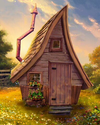 Crooked Cottage Colorful Sheds Badge - World Class Solitaire HD