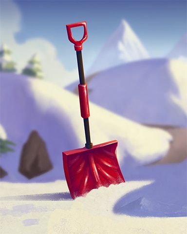 Snow Shovel Cozy Chalet Badge - Solitaire Home Story