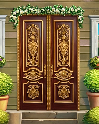 Golden Ticket Decorated Doors Badge - Garden Blast