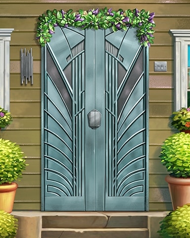 Silver Strip Decorated Doors Badge - Poppit! Bingo