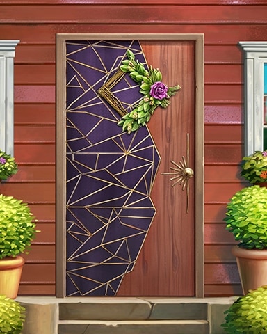 Tangled Lines Decorated Doors Badge - Solitaire Home Story