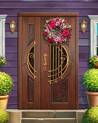 Wood and Brass Decorated Doors Badge - Jungle Gin HD