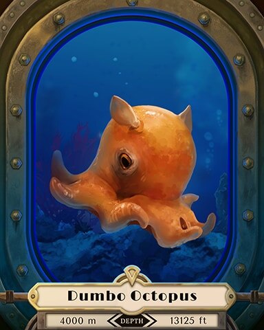 Dumbo Octopus Deep Sea Creatures Badge - Word Whomp HD