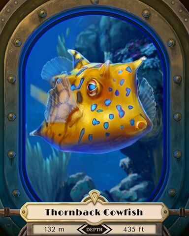 Thornback Cowfish Deep Sea Creatures Badge - First Class Solitaire HD
