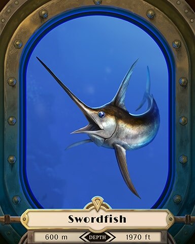 Swordfish Deep Sea Creatures Badge - Spades HD
