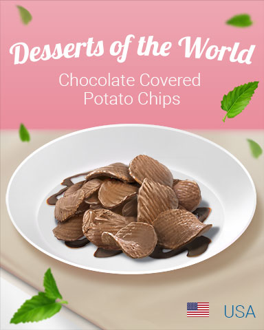 Chocolate Covered Potato Chips World Dessert Badge - Jewel Academy