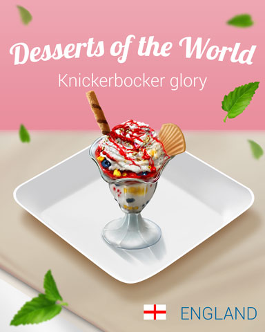 Knickerbocker Glory World Dessert Badge - Thousand Island Solitaire HD