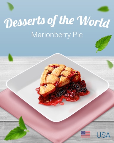 Marionberry Pie World Dessert Badge - StoryQuest