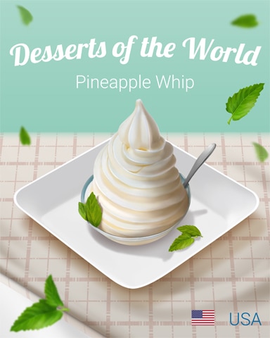 Pineapple Whip World Dessert Badge - Peggle Blast HD
