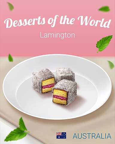 Lamington World Dessert Badge - Tri-Peaks Solitaire HD