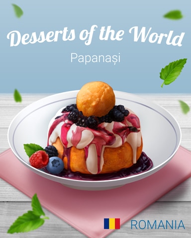 Papanași World Dessert Badge - Spades HD