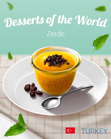 Zerde World Dessert Badge - Poppit! Bingo