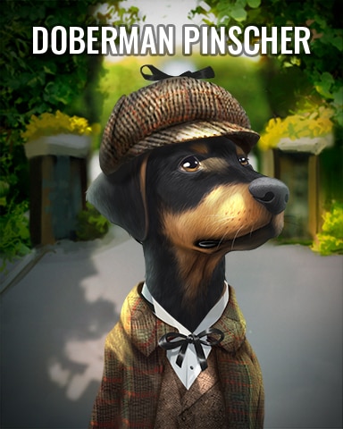 Tri-Peaks Solitaire HD Doberman Pinscher Dogs in Disguise Badge