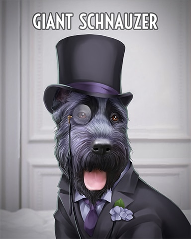 World Class Solitaire HD Giant Schnauzer Dogs in Disguise Badge
