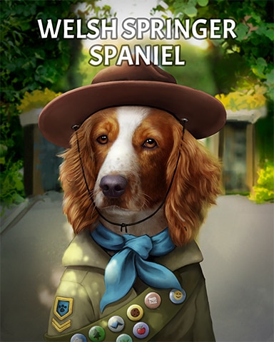 World Class Solitaire HD Welsh Springer Spaniel Dogs in Disguise Badge