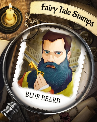 Blue Beard Fairy Tale Badge - Mahjong Garden HD
