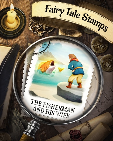 Fisherman and His Wife Fairy Tale Badge - Pogo Mini-Golf