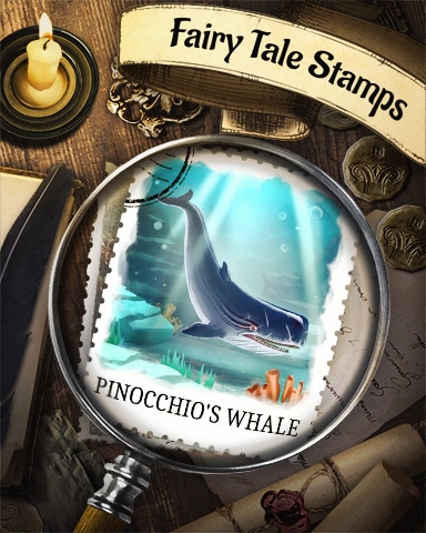 Pinocchio and the Whale Fairy Tale Badge - Bookworm HD