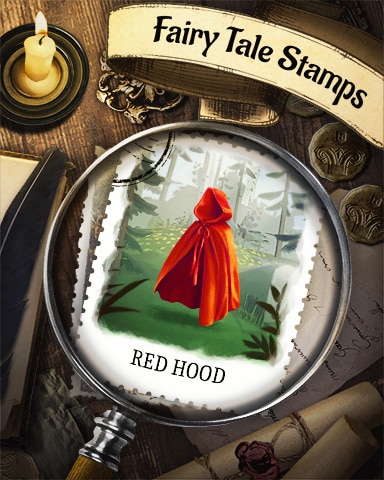 Little Red Riding Hood Fairy Tale Badge - Bejeweled Stars