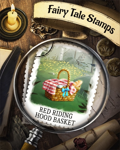 Red Riding Hood's Basket Fairy Tale Badge - Snowbird Solitaire