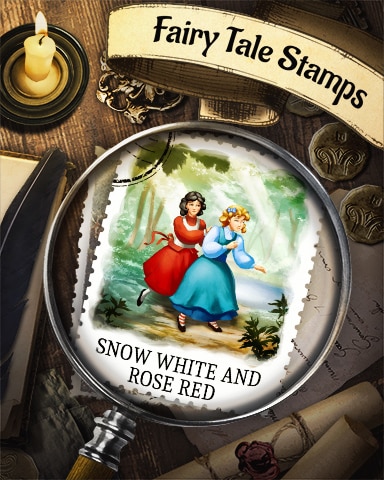 Snow White and Rose Red Fairy Tale Badge - Mahjong Safari HD