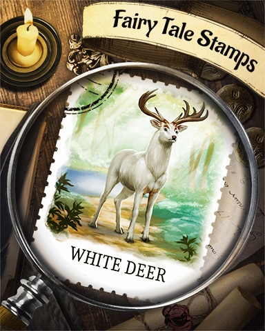 White Deer Fairy Tale Badge - Jewel Academy