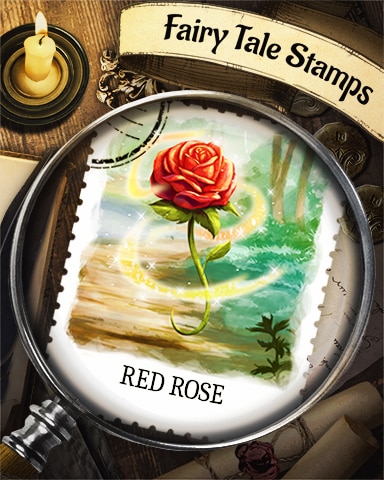 Red Rose Fairy Tale Badge - Crossword Cove HD