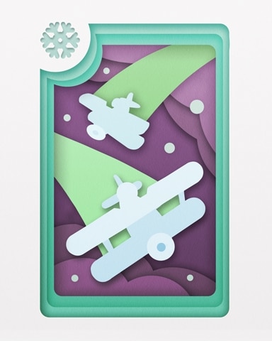 Flying Home for Holidays Holiday Cards Badge - Aces Up! HD