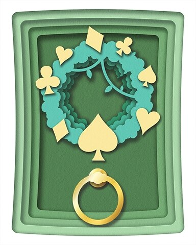 Wreath Holiday Cards Badge - Tri-Peaks Solitaire HD