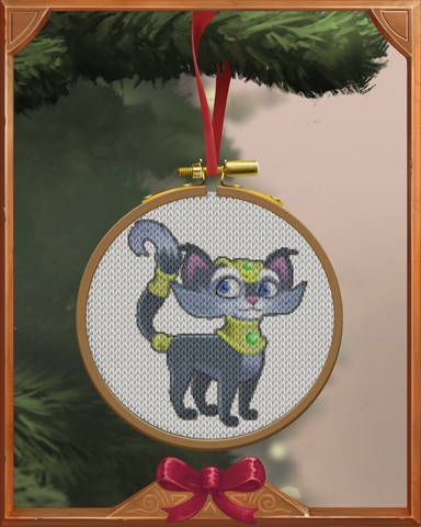Cross-Stitch Niles Holiday Ornaments Badge - Pogo Addiction Solitaire HD