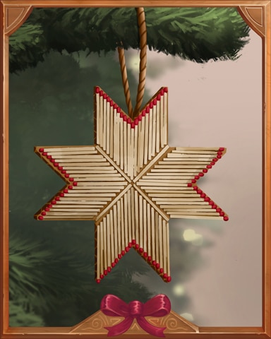 Matchstick Star Holiday Ornaments Badge - Tri-Peaks Solitaire HD