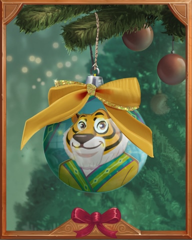 Zodiac Tiger Bauble Holiday Ornaments Badge - Mahjong Sanctuary