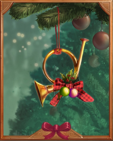 Trumpet Holiday Ornaments Badge - Spades HD