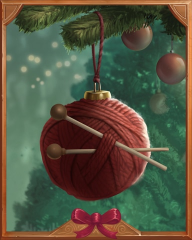 Yarn Bauble Holiday Ornaments Badge - Jungle Gin HD