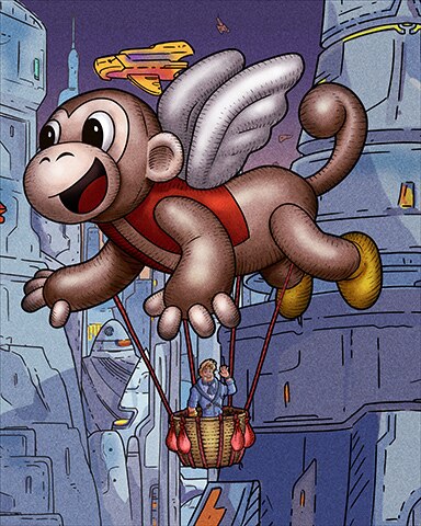 Flying Monkey Hot Air Balloons Badge - Spades HD